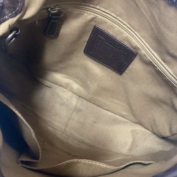 Coach suede and fabric bag - Picture 7 of 8